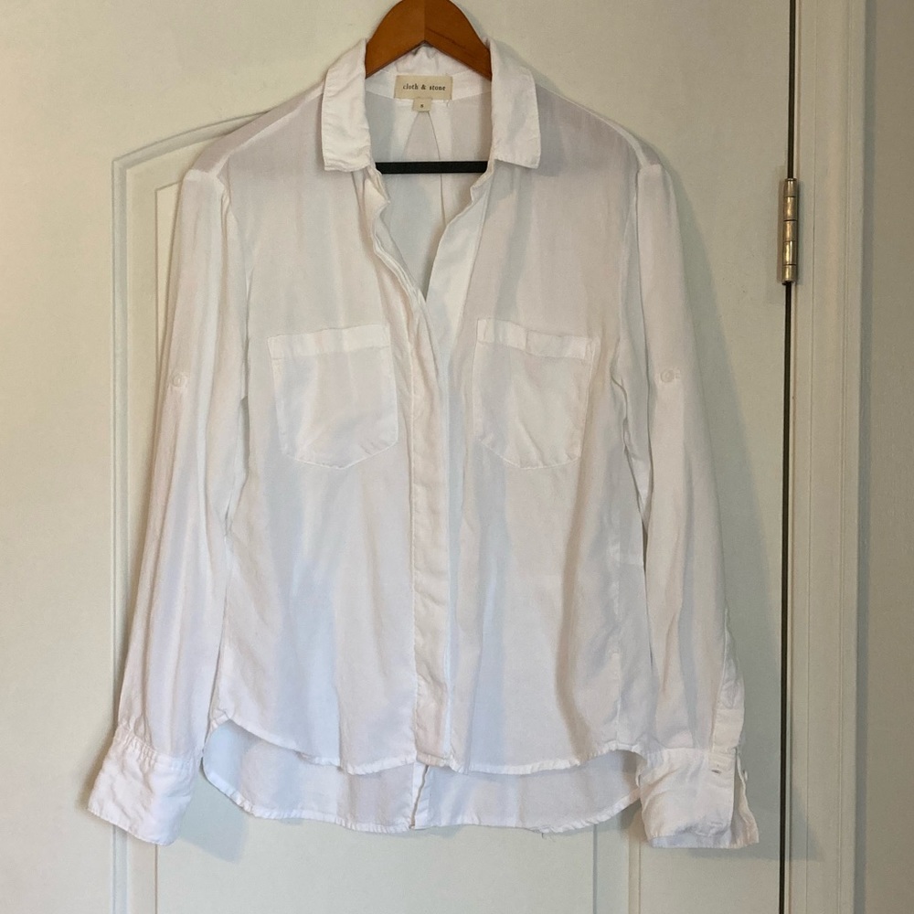 White linen top